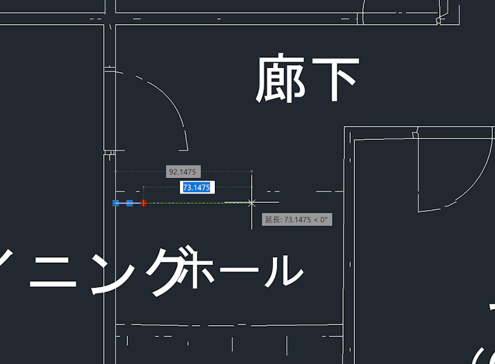 変換した図面を CAD で開いて仕上げる画面